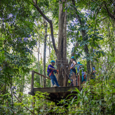 Ziplining in Belize