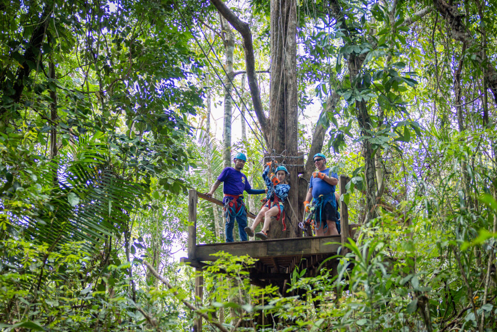 Ziplining in Belize