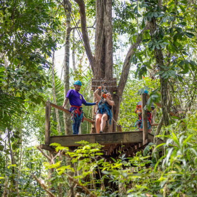 Ziplining in Belize
