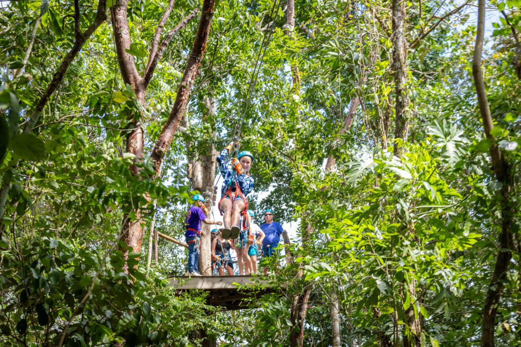 Ziplining in Belize