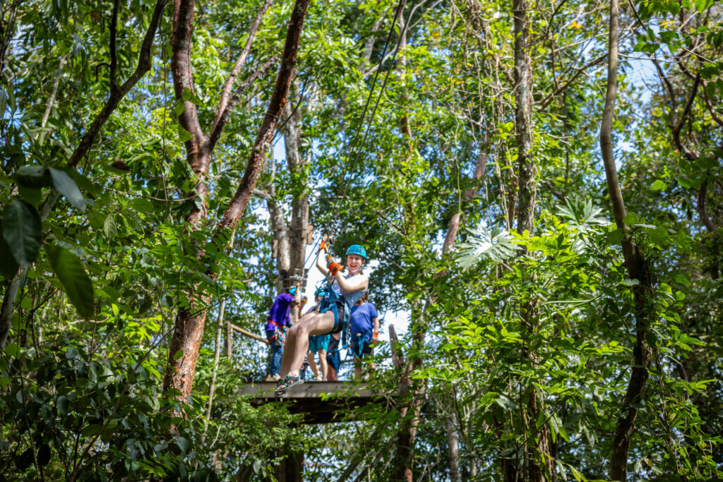 Ziplining in Belize
