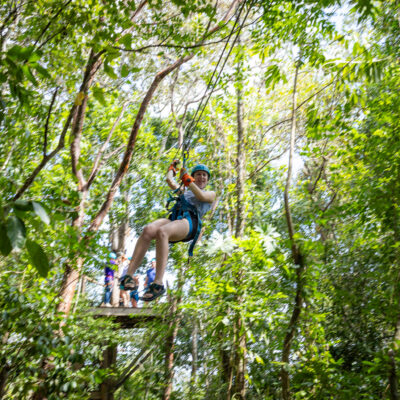 Ziplining in Belize