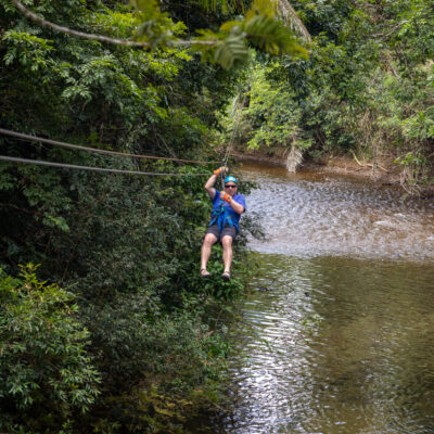 Ziplining in Belize