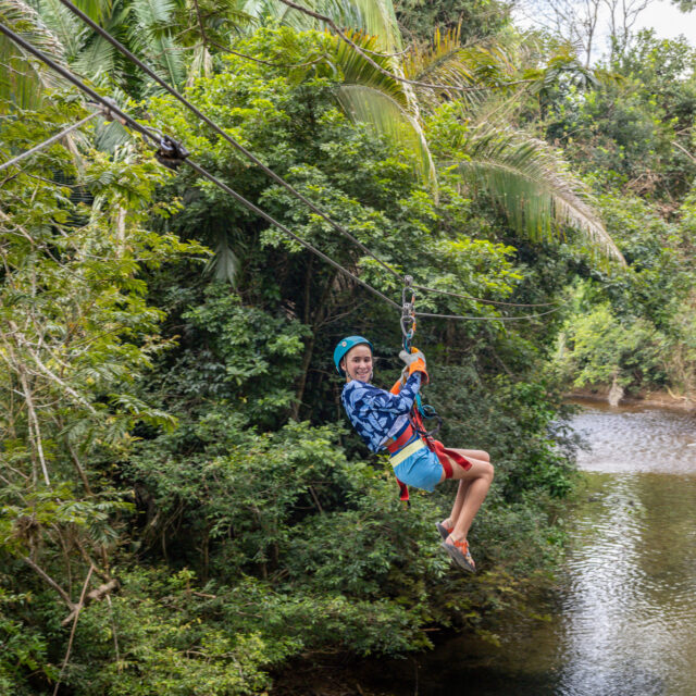 Ziplining in Belize