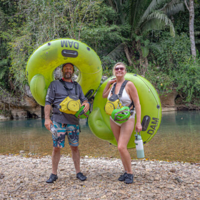 Belize cave tubing