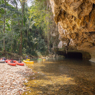 Belize cave tubing