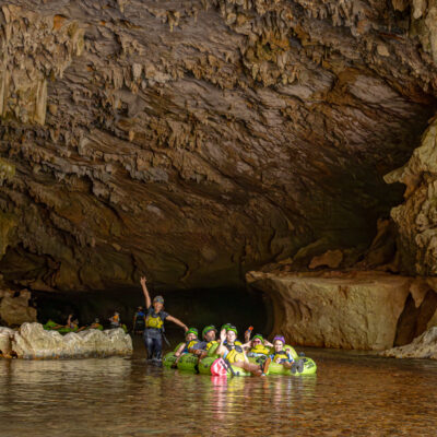 Belize cave tubing