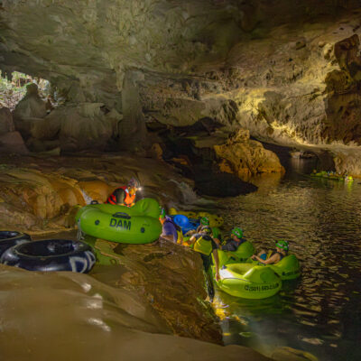 Belize cave tubing