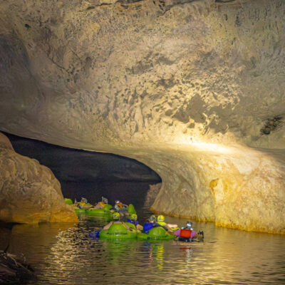 Belize cave tubing
