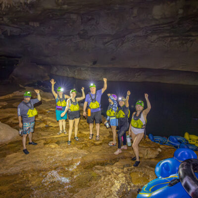 Belize cave tubing