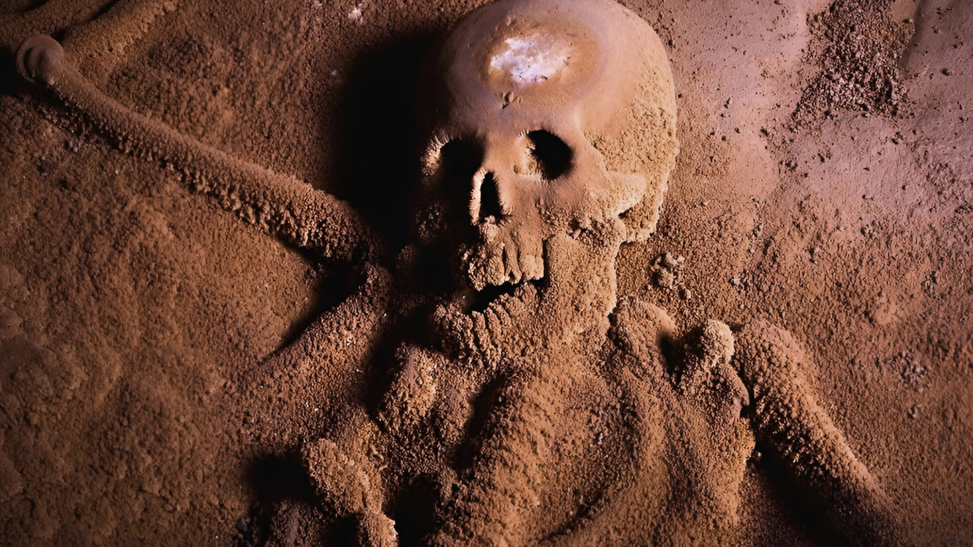 Skeleton remains at ATM cave