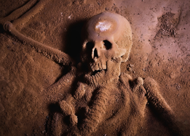 Skeleton remains at ATM cave